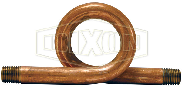 180° Steam Gauge Siphon Red Brass